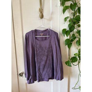 White stag, women size X – large purple blouse